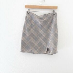 Abercrombie & Fitch grey plaid mini skirt medium